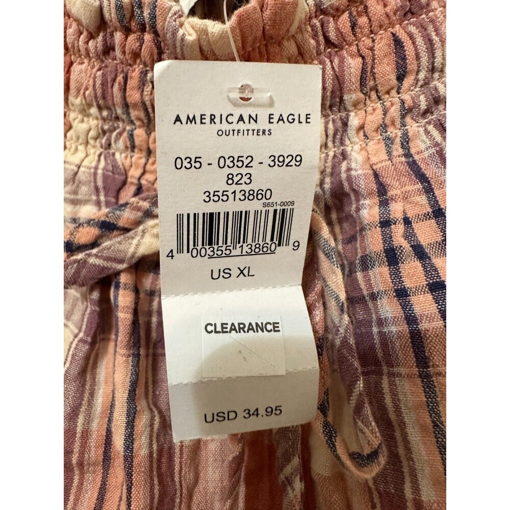 American Eagle Crop Y2K Top XL Boho Western Festival Hippie Picnic Cottagecore - Picture 3 of 12
